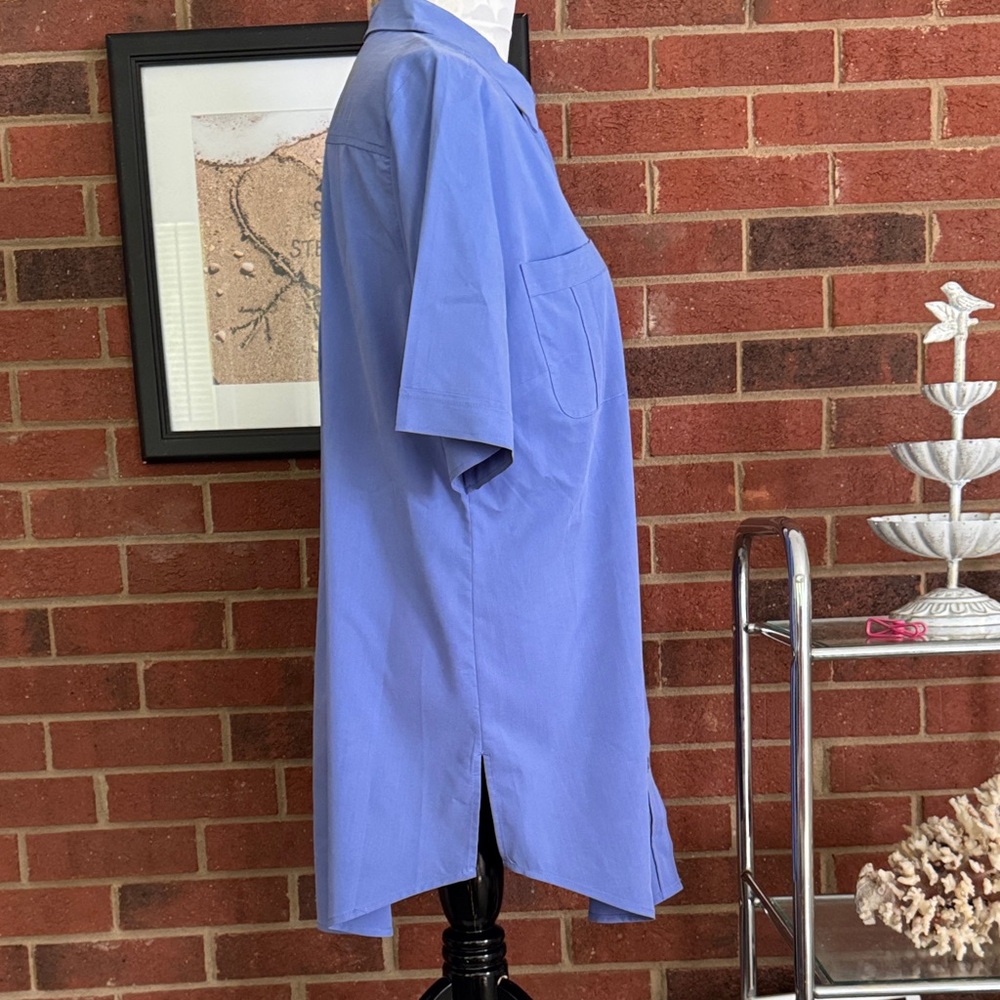 Chico's Light Blue Casual Button Down Tunic Shirt - Picture 4 of 8
